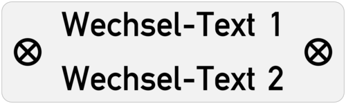 Edelstahlschild  50x15x1,0 mm ,R1,5, Edelstahl V4A 2-zeilig