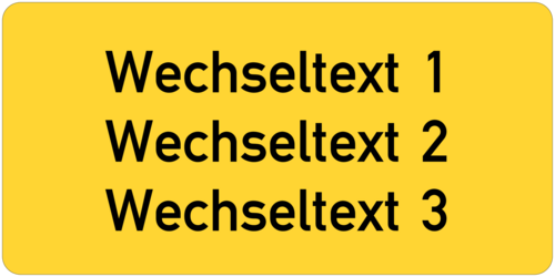 Gravurschild 60x30x1,5 mm, Kunststoff gelb, 3-zeilig, selbstklebend