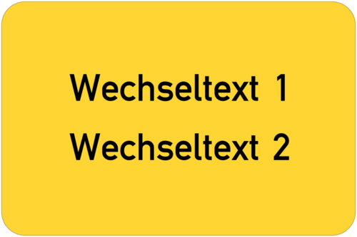 Gravurschild 60x40x1,5 mm, Kunststoff gelb, 2-zeilig, selbstklebend