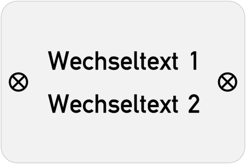 Edelstahlschild 60x40x1,0mm Edelstahl V4A geschliffen, 2-zeilig, 2 Bohrungen