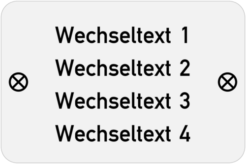 Edelstahlschild 60x40x1,0mm, Edelstahl V4A geschliffen , 4-zeilig, 2 Bohrungen