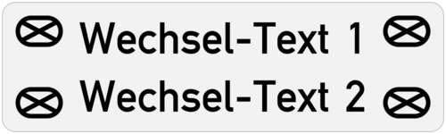 Edelstahlschild  50x15x1,0 mm, Ecken R1,5 mm, Edelstahl V4A 2-zeilig