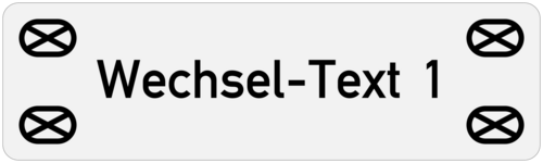 Edelstahlschild 50x15x1,0mm, Ecken R1,5 mm, Edelstahl V4A geschliffen, 1-zeilig