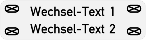 Edelstahlschild  55x15x1,0 mm , Ecken R2 mm, Edelstahl V4A 2-zeilig, Langl&ouml;cher