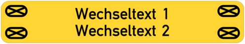 Kabel- und Anlagenschild 60x11x1,5 mm, Kunststoff gelb, 4 Langl&ouml;cher