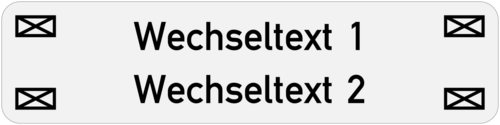 Edelstahlschild 80x20x1,0mm, Edelstahl V4A geschliffen, 2-zeilig, 4 Aussparungen