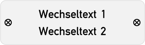 Edelstahlschild 80x25x1,0mm, Edelstahl V4A geschliffen, 2-zeilig, 2 Bohrungen