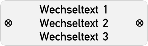 Edelstahlschild 80x25x1,0mm, Edelstahl V4A geschliffen, 3-zeilig, 2 Bohrungen