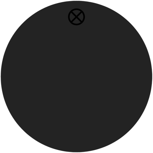 Werkzeugmarke &Oslash; 50 mm Aluminium schwarz matt blanko