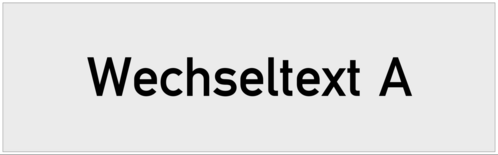 Einlegeschild 45x14x0,8 mm Kunststoff silbermetallic,  selbstklebend, 1-zeilig